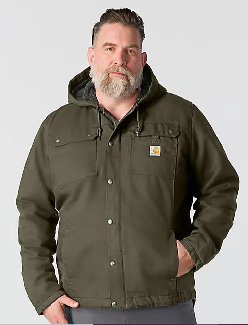 Washed Duck Moss Bartlett Jacket Front Veiws