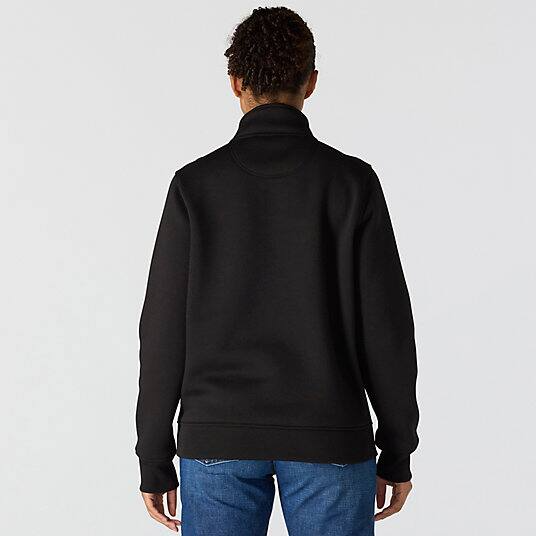 Women's Clarksburg Quarter-Zip Black Sweatshirt Back Veiws
