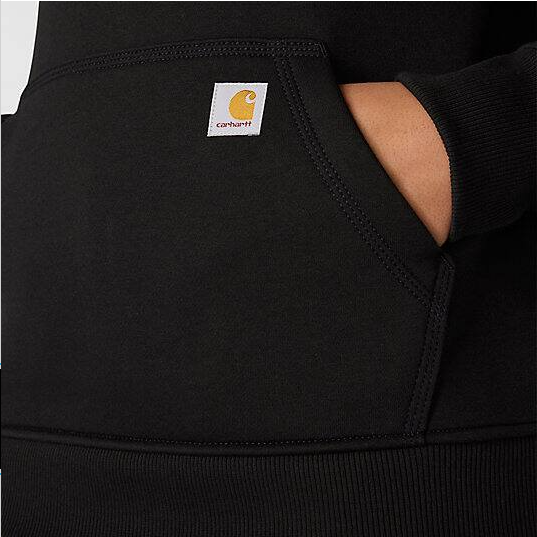 Women_s_Clarksburg_Quarter-Zip_Black_Sweatshirt_Front_Pocket_Veiws