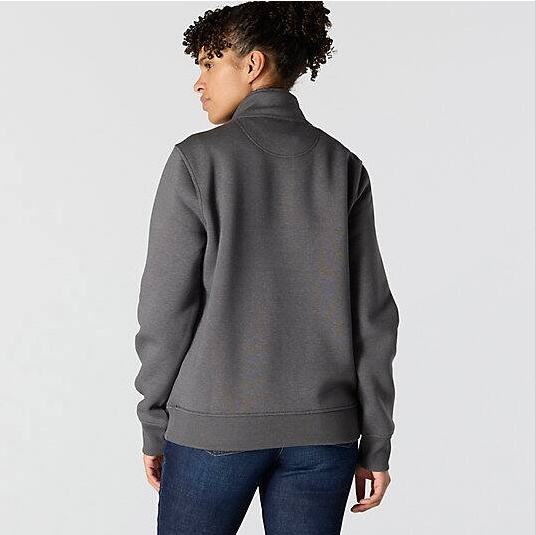 Women's Clarksburg Quarter-Zip Carbon Heather Sweatshirt Back Veiws