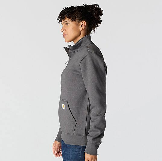 Women's Clarksburg Quarter-Zip Carbon Heather Sweatshirt Left Side Veiws
