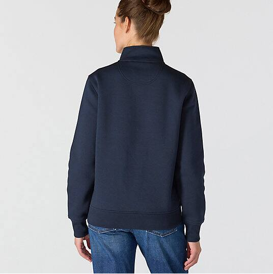 Women's Clarksburg Quarter-Zip Navy Sweatshirt Back Veiws