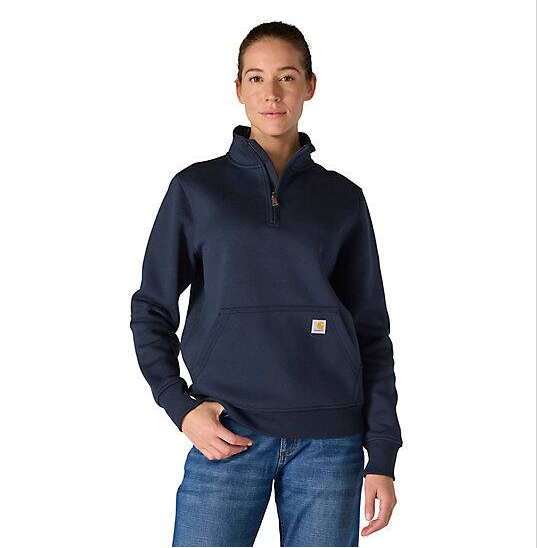 Women's Clarksburg Quarter-Zip Navy Sweatshirt Front Veiws