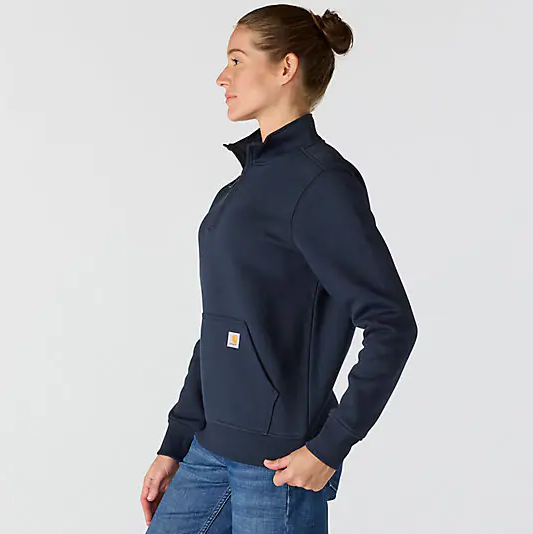 Women's Clarksburg Quarter-Zip Navy Sweatshirt Left Side Veiws