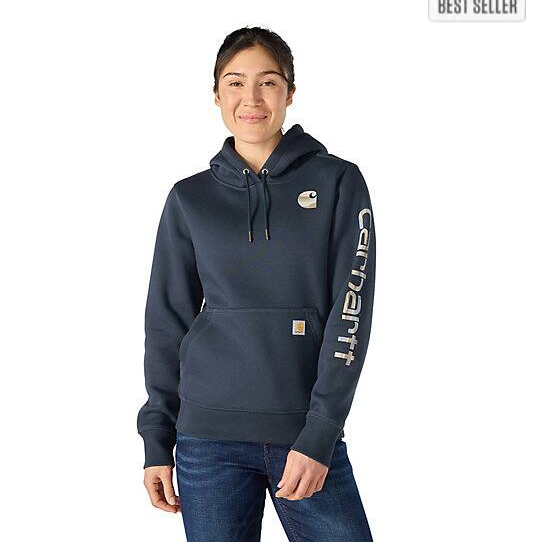 Women's Iconic Clarksburg Logo Deep Smoke Blue Sweatshirt Front Veiws