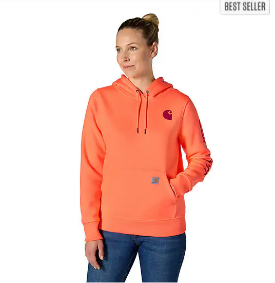 Women's Iconic Clarksburg Logo Power Orange Sweatshirt Front Veiws