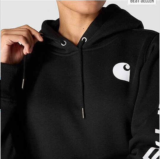 Women's Iconic Clarksburg Logo Power Power Orange Sweatshirt Drawstring Hood Veiws
