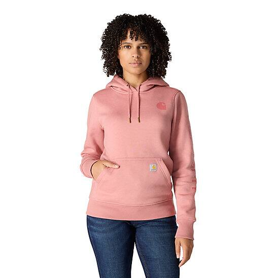 Women's Iconic Clarksburg Logo Rose Tint Heather Sweatshirt Front Veiws