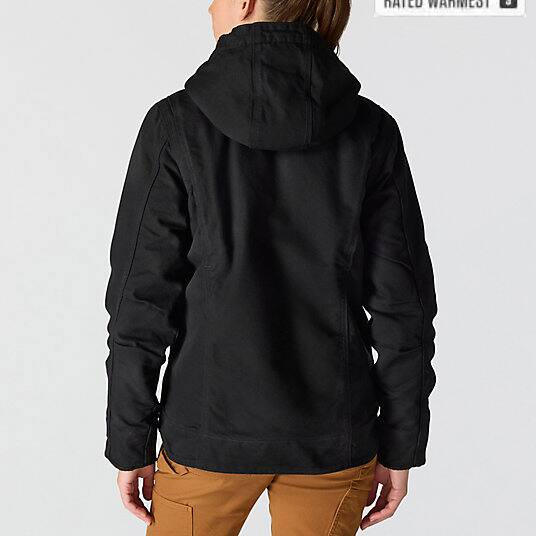 Women's Iconic Washed Duck Sierra Black Jacket Back Veiws