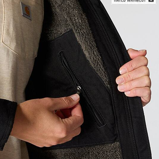 Women_s_Iconic_Washed_Duck_Sierra_Black_Jacket_Inner Pocket Detail Views