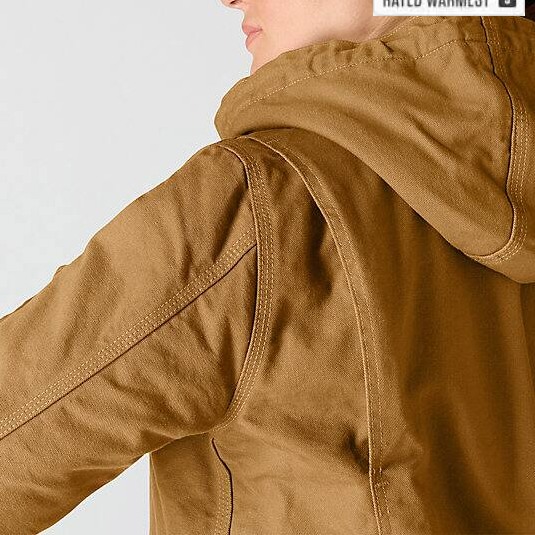 Women_s_Iconic_Washed_Duck_Sierra_Carhartt Brown_Jacket_Back_Shoulder_Detail_Views