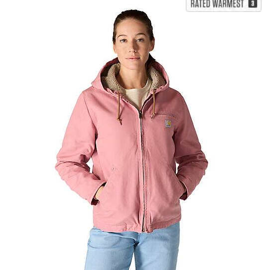 Women's Iconic Washed Duck Sierra Rose Tint Jacket Front Veiws