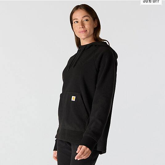 Women_s_Oversized_Fleece_Black_Hoodie_Left Side_Veiws