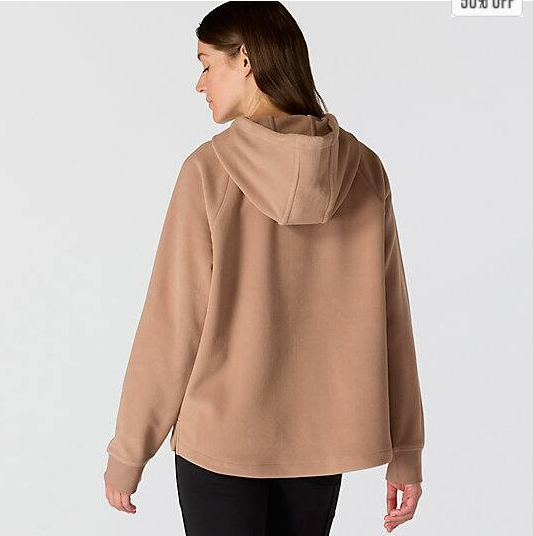 Women_s_Oversized_Fleece_Soft Sepia_Hoodie_Back_Veiws